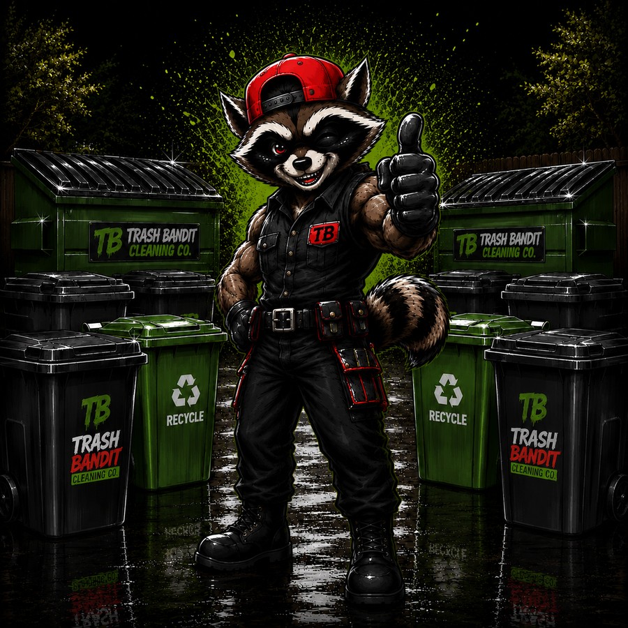 Trash Bandit Cleaning Co. mascot